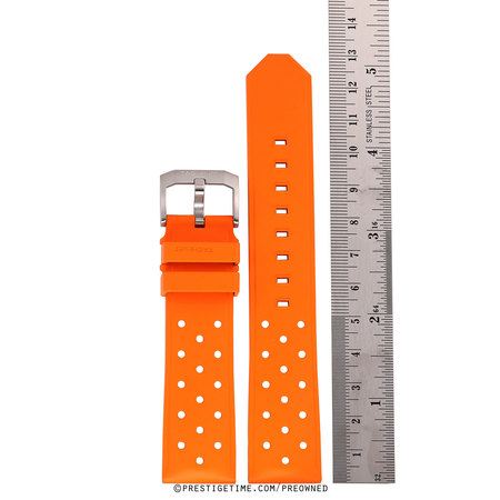 Tag Heuer  Orange Rubber Strap WITH Steel Buckle