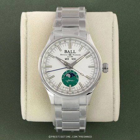 Pre-owned Ball Watch Engineer II Moon Calendar 40mm NM3016C-S1J-WHGR