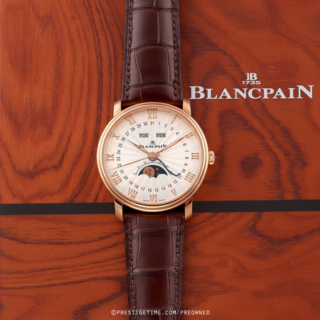 Pre-owned Blancpain Villeret Moonphase & Complete Calendar 40mm 6664-3642-55b