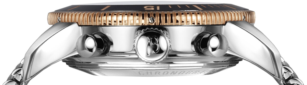 Breitling Superocean Heritage II Chronograph 152a mesh steel bracelet