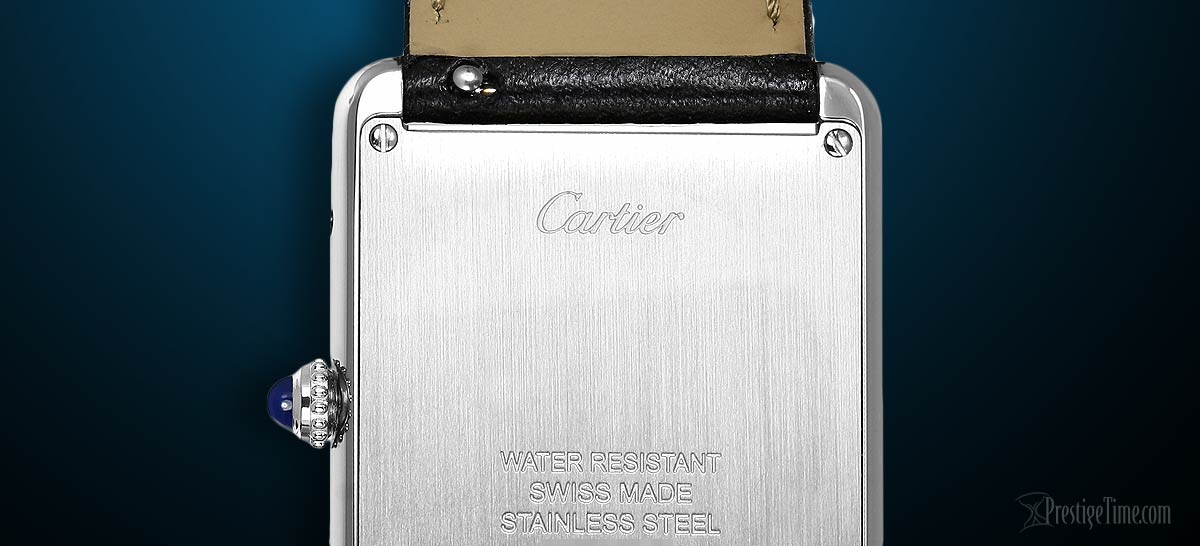 Steel case back has an area where you can engrave an inscription or message