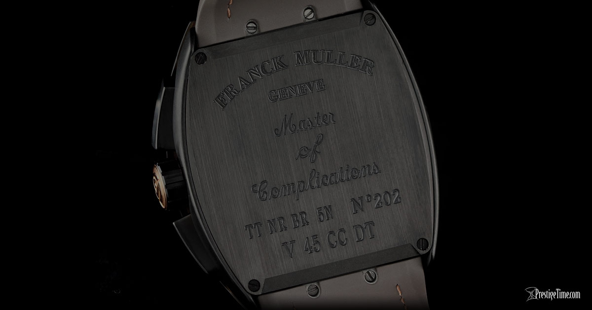 Franck Muller Vanguard Chronograph case back