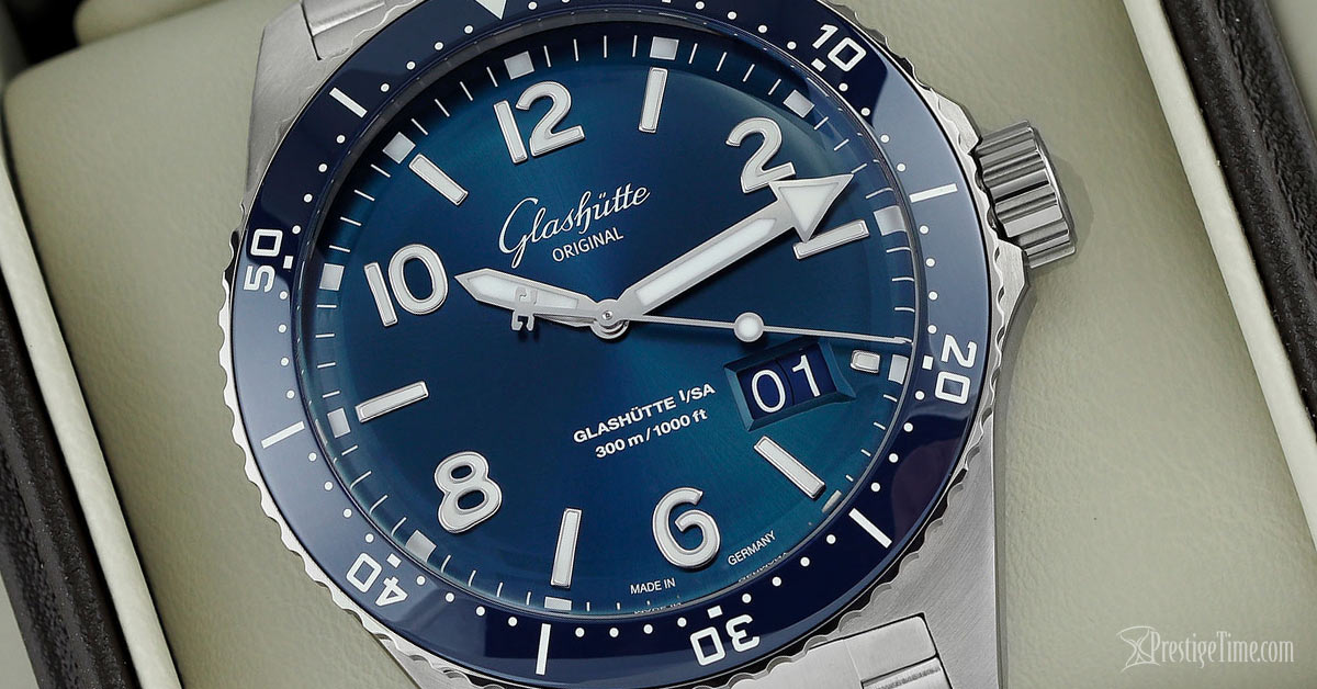 Glashutte Original SeaQ Panorama Date 43.2mm Dial