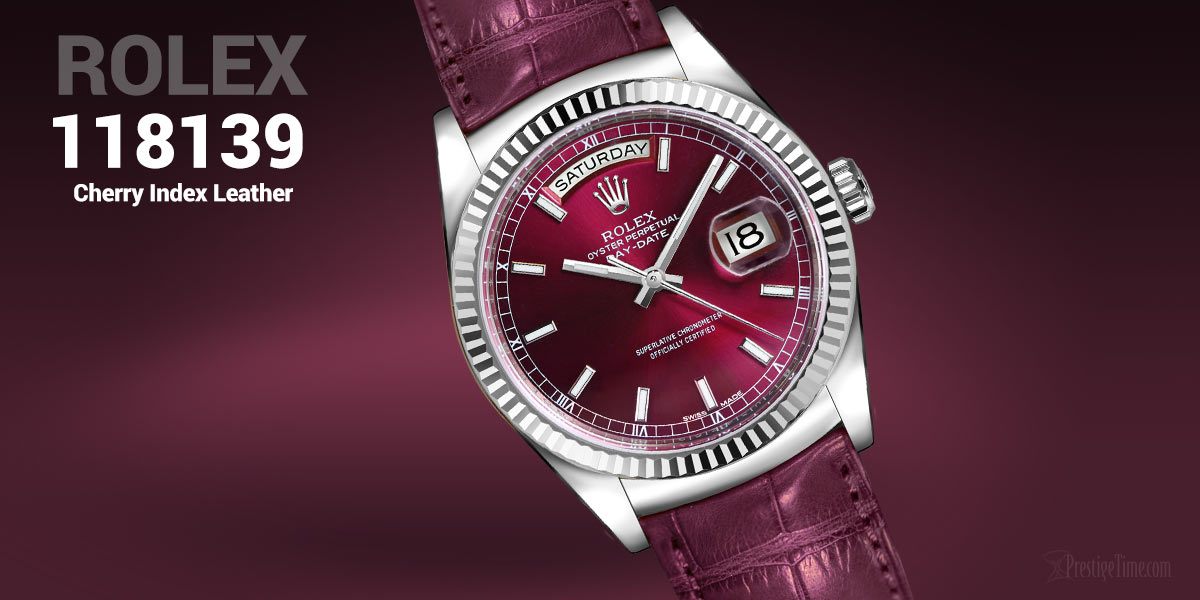 rolex burgundy face