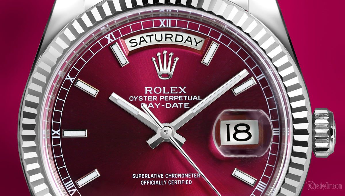 rolex datejust red face