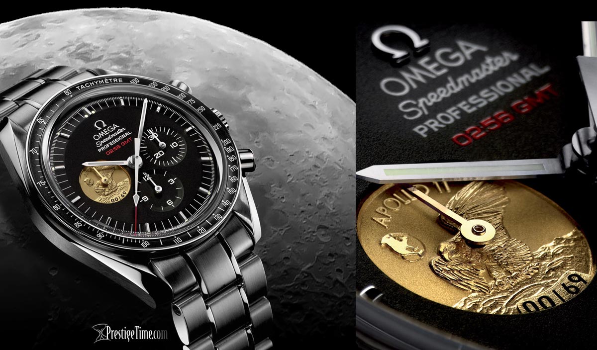 omega watch with moon rock