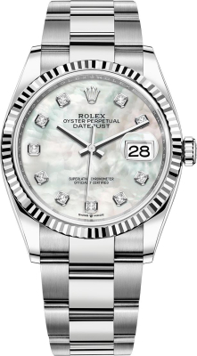 126234 White MOP Diamond Oyster