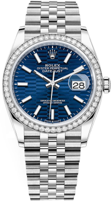 126284rbr Bright Blue Fluted Jubilee