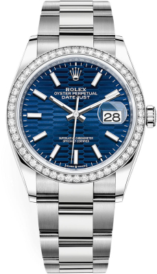 126284rbr Bright Blue Fluted Oyster