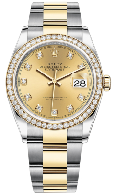 126283RBR Champagne Diamond Oyster
