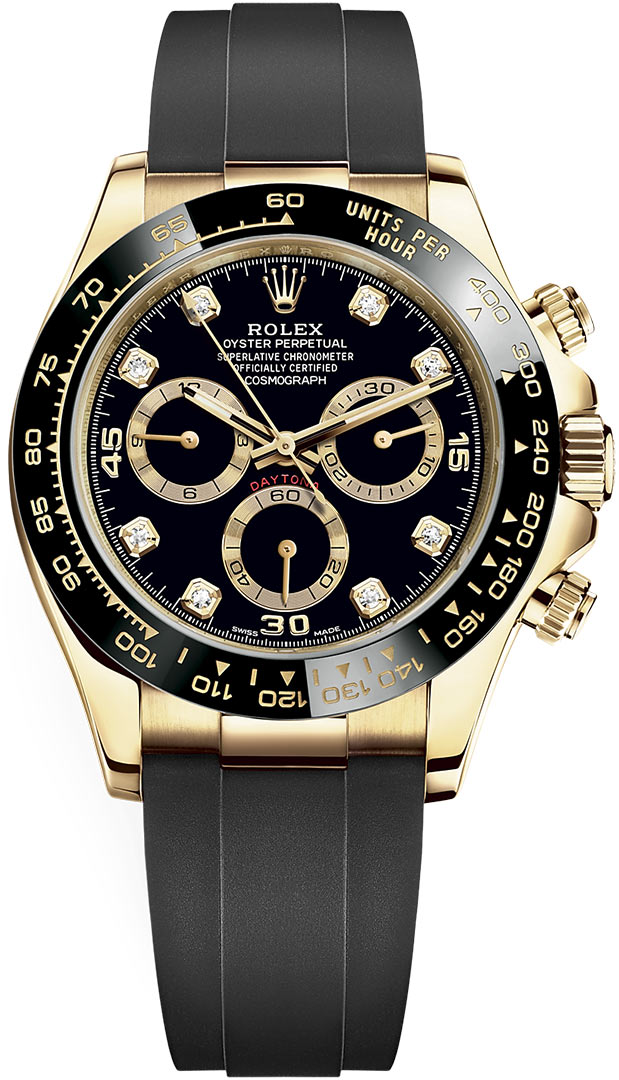 116518LN Black Diamond Oysterflex Rolex Cosmograph Daytona Yellow