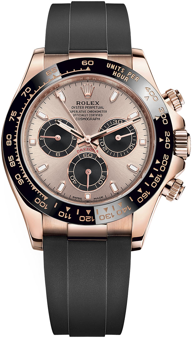 116515LN Sundust Black Oysterflex Rolex Cosmograph Daytona Everose