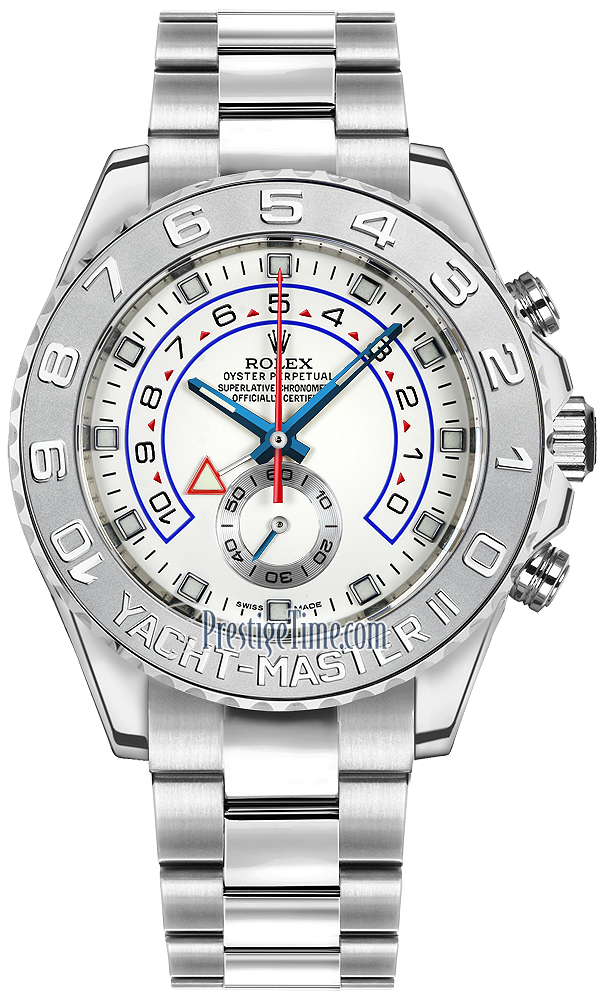 116689 White Rolex Yacht-Master II 44mm Mens Watch