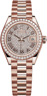 279135RBR Pave Chocolate Roman President