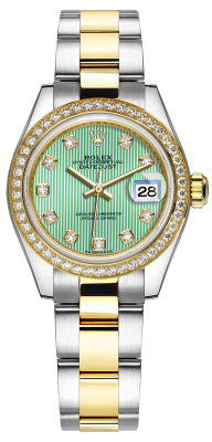 279383RBR Mint Green Diamond Oyster