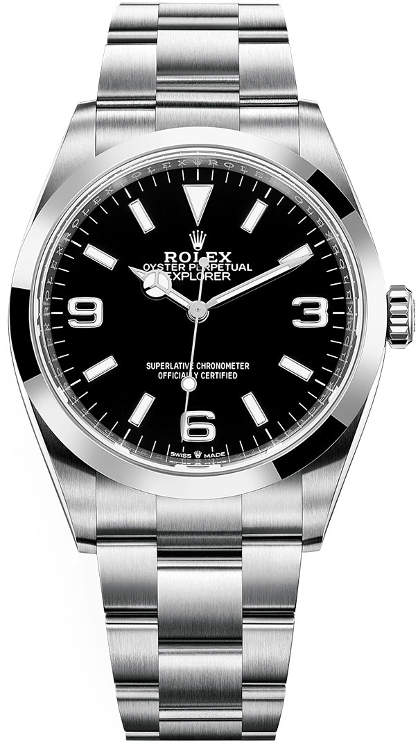 ディーゼル時計 124270 Black Rolex Explorer 36mm Midsize Watch