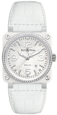 BR03-92 White Ceramic Diamonds Alligator