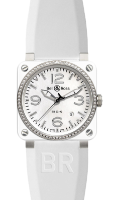 BR03-92 White Ceramic Diamonds Rubber