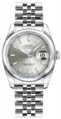 Rolex Datejust 36mm Stainless Steel 116200 Silver Index Jubilee