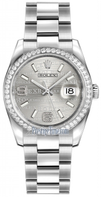 116244 Rhodium Wave Oyster