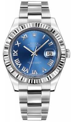 Rolex Oyster Perpetual Datejust II 116334 Blue Roman
