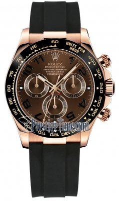 116515LN Chocolate Oysterflex Rolex Cosmograph Daytona Everose Gold Mens  Watch
