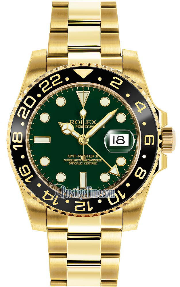 116718LN Green Rolex GMT Master II Mens 