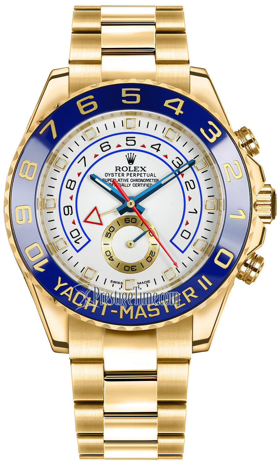 116688 White Rolex Yacht-Master II Mens Watch