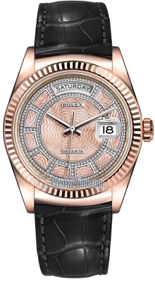 118135 Pink MOP Carousel Diamond Leather