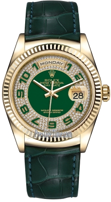 118138 Green Pave Diamond Arabic Leather