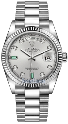 118239 Rhodium Diamond Emerald President