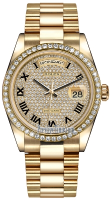 118348 Pave Diamond Black Roman President