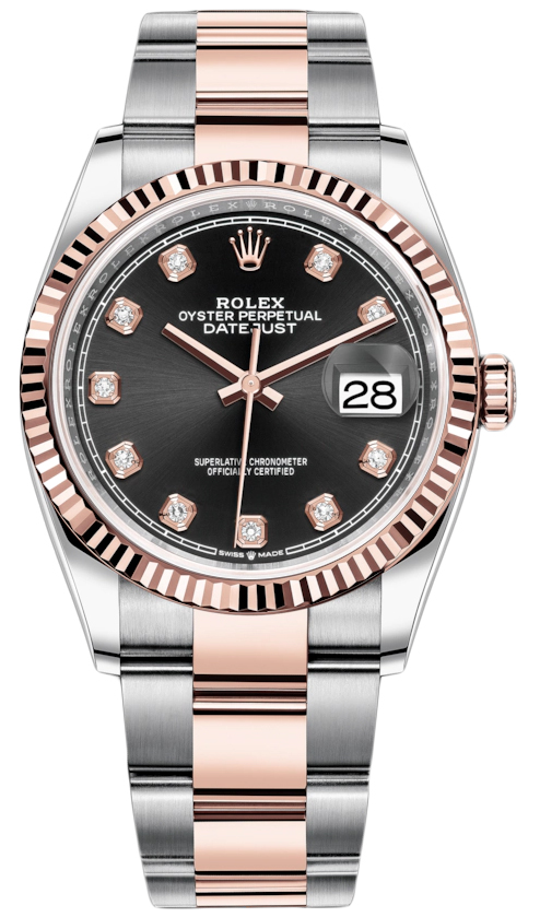 black rolex datejust