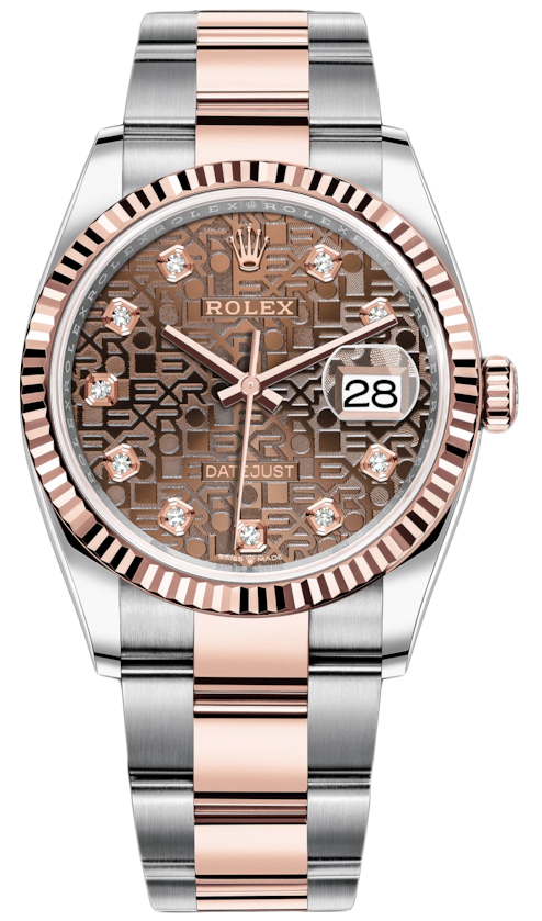 rose gold and steel rolex