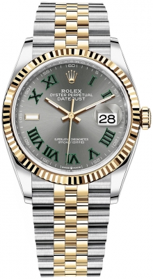 Rolex Datejust 36mm Stainless Steel and Yellow Gold 126233 Slate Roman Jubilee