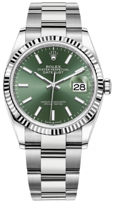 Rolex Datejust 36mm Stainless Steel 126234 Mint Green Index Oyster