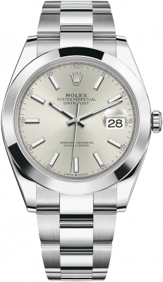 Rolex Datejust 41mm Stainless Steel 126300 Silver Index Oyster