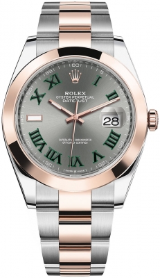 Rolex Datejust 41mm Steel and Everose Gold 126301 Slate Roman Oyster