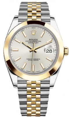 Rolex Datejust 41mm Steel and Yellow Gold 126303 Silver Index Jubilee