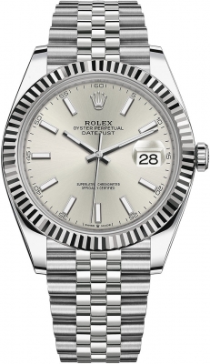 Rolex Datejust 41mm Stainless Steel 126334 Silver Index Jubilee