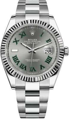 Rolex Datejust 41mm Stainless Steel 126334 Slate Roman Oyster