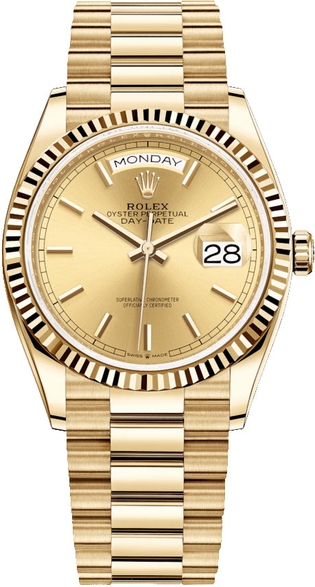 rolex gold 36mm