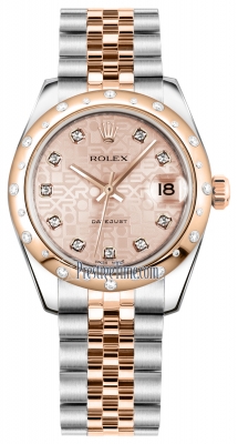 Rolex Datejust 31mm Stainless Steel and Rose Gold 178341 Jubilee Pink Diamond Jubilee