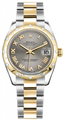 Rolex Datejust 31mm Stainless Steel and Yellow Gold 178343 Steel Roman Oyster