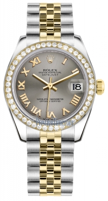 Rolex Datejust 31mm Stainless Steel and Yellow Gold 178383 Steel Roman Jubilee