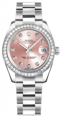 Rolex Datejust 31mm Stainless Steel 178384 Pink Diamond Oyster