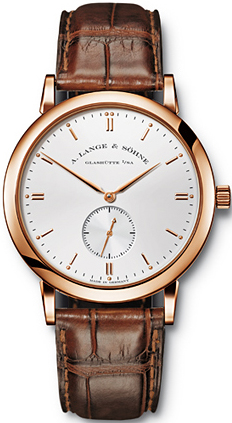 slim fit dress slacks A. Lange & Söhne 'Lange 1' Time Zone Rose Gold Watch main image 1