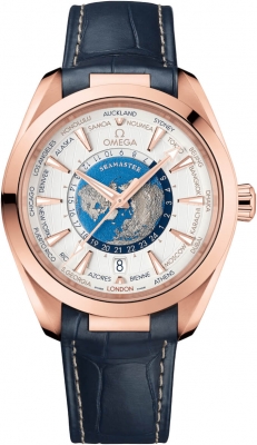 Omega Aqua Terra 150M GMT Worldtimer Co-Axial Master Chronometer 43mm 220.53.43.22.02.001