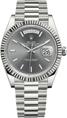 Rolex Day-Date 40mm White Gold 228239 Slate Index