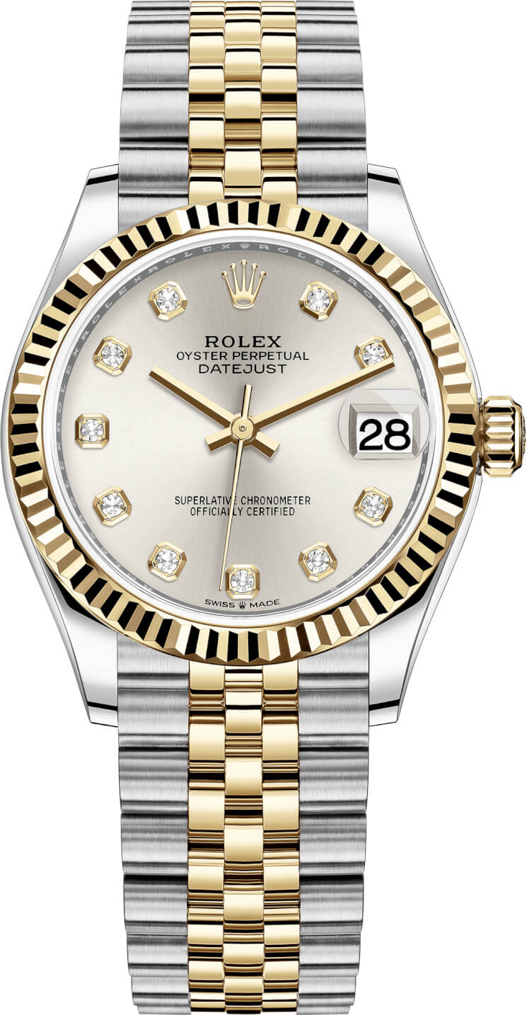 rolex stainless and gold datejust